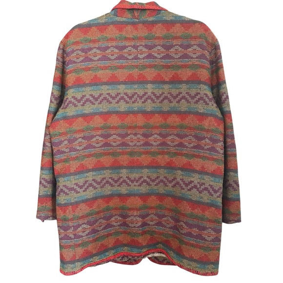 Vintage Woven Southwestern Aztec Blazer Size Large - Picture 2 of 6